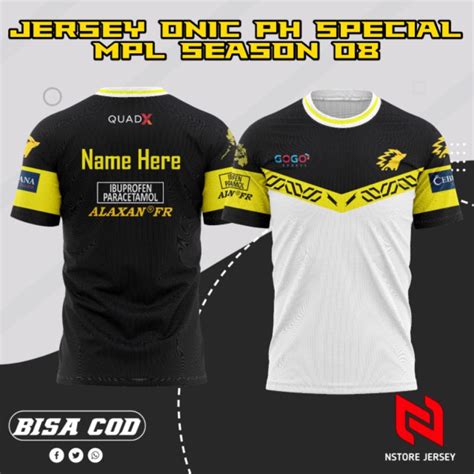 Jual Baju Esport Gaming JERSEY ONIC PHILLIPIN SPECIAL MPL 08 FREE