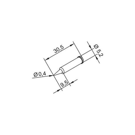 Ersa Ponta para Estação de Soldar I con Pico 0 4MM 0102PDLF04 SB