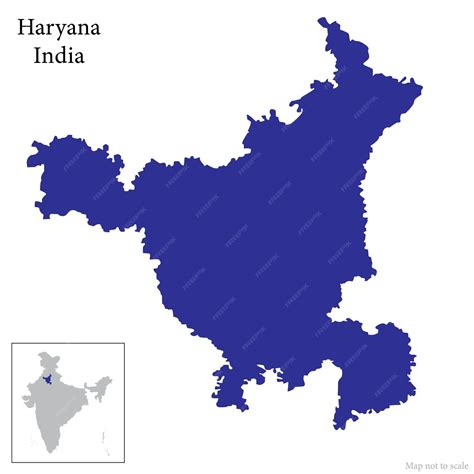 Mapa De Haryana Vetor Mapa Do Estado Indiano Haryana Junto Com O Mapa