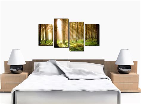 Canvas Art of Trees for your Bedroom - 4 Part