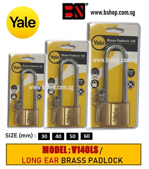 Yale Brass Padlock V Ls Series Long Shank Mm To Mm Furniture