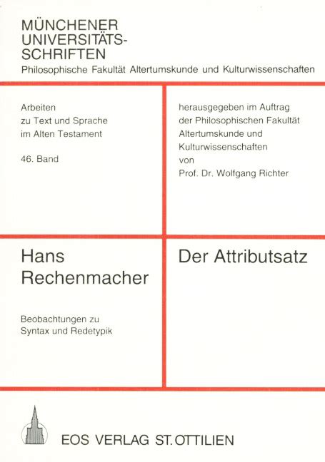 Der Attributsatz | EOS Editions
