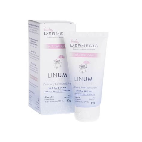 Dermedic Emolient Linum Baby Ochronny Krem Specjalny Spf Od Dnia