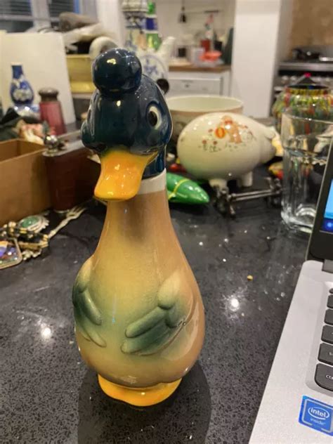 Vintage Goebel West German Porcelain Duck Oil Vinegar Decanter