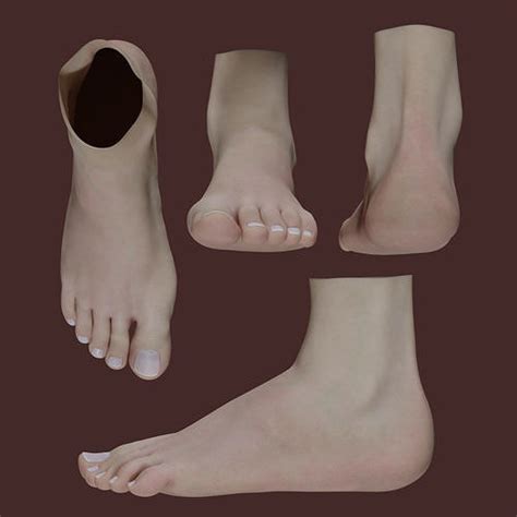 3d Model Woman Foot Vr Ar Low Poly Cgtrader