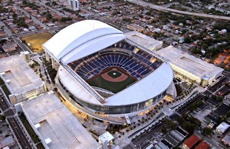 Marlins Ballpark Retractable Roof, Miami FL | Mlb stadiums, Stadium ...