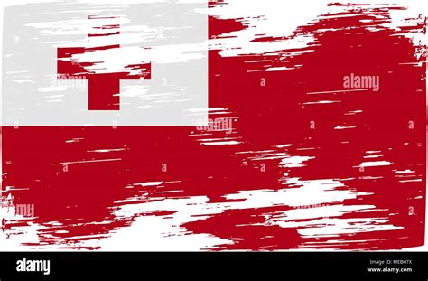 Flag of Tonga with old texture. Vector illustration Stock Vector Image ...