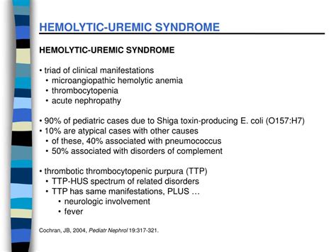 Ppt Atypical Hemolytic Uremic Syndrome And Complement Deficiencies