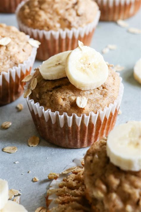 Quick And Easy Banana Oat Muffins Recipe Girl