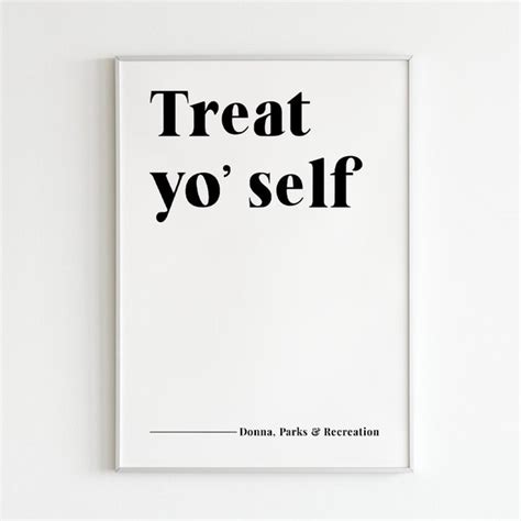 Treat Yo Self Parks And Rec Poster Etsy