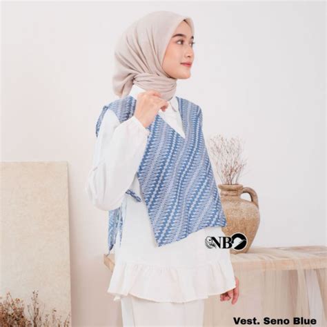 Jual Vest Batik Wanita Modern Seno Outer Rompi Katun Premium Outer