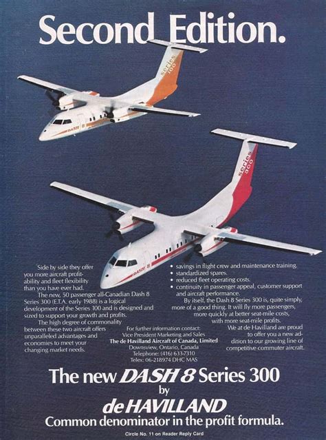 De Havilland Dash 8 Brochures and Ads - The Airchive 2.0