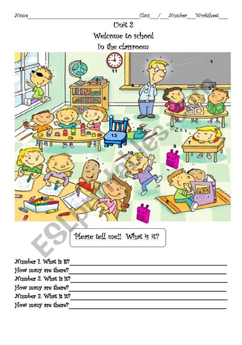 Classroom Esl Worksheet By Mprongjai