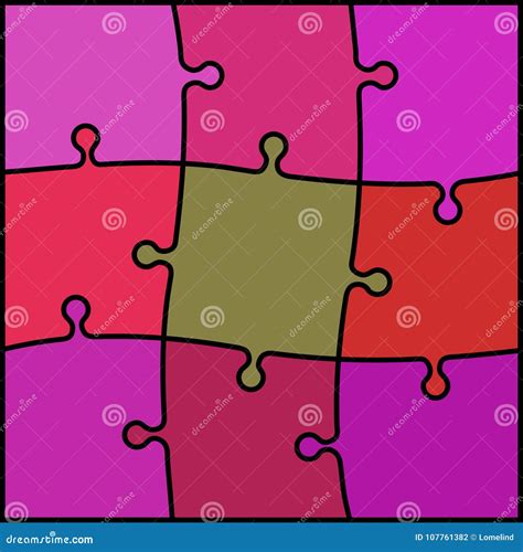 Abstract Colored Puzzle Background Stock Illustration Illustration Of