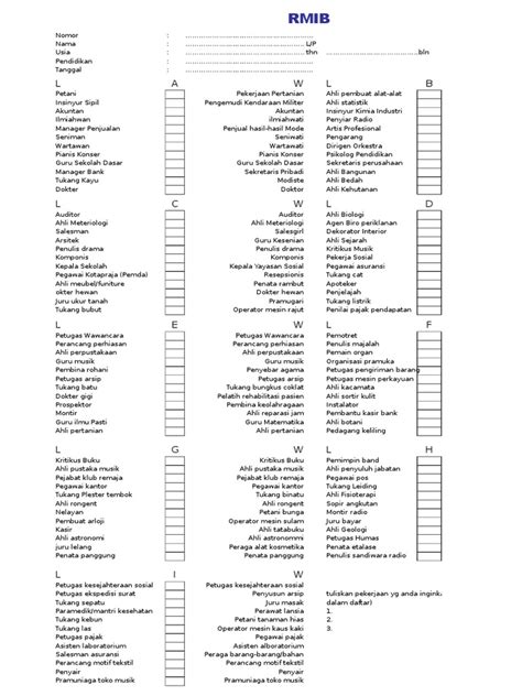 Soal Tes Rmib Pdf