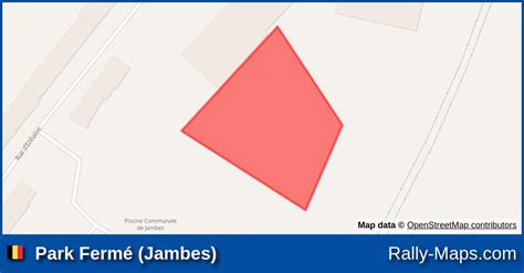 Karte Park Fermé Jambes Rallye de Wallonie 2023 BRC RallyeKarte de