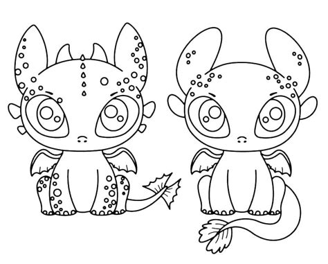 Coloriage Chibi Krokmou Et Furie Clair T L Charger Et Imprimer