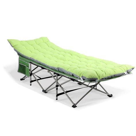 Portable Camping Cot with Mattress, Folding Sleeping Cot Heavy Duty ...