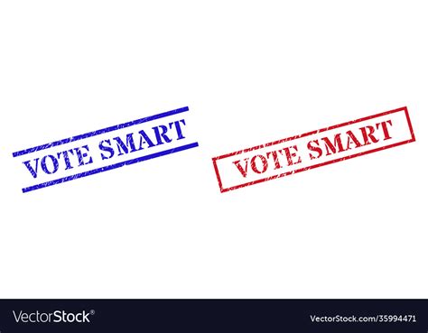 Vote Smart Textured Rubber Seal Stamps Royalty Free Vector