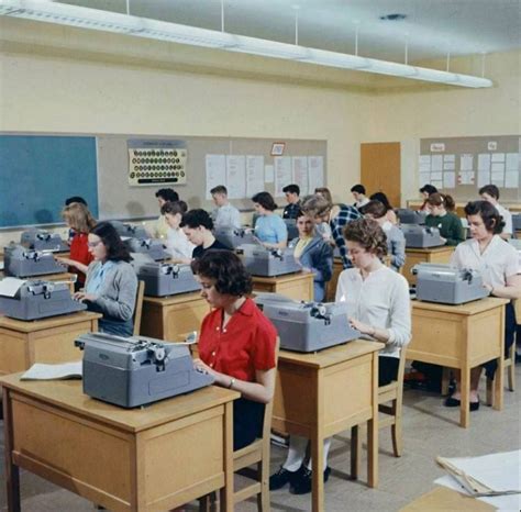 Capturing The Art Of Typing Vintage Photographs Show High School