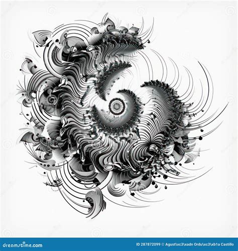 Illustration of a Fractals Painting. Stock Illustration - Illustration ...