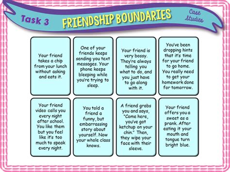 Friendship Boundaries Teaching Resources