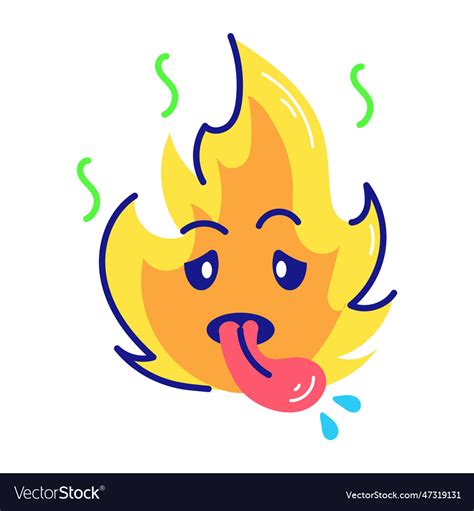 Fire emoji Royalty Free Vector Image - VectorStock