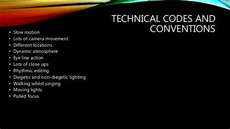 Technical Codes And Conventions