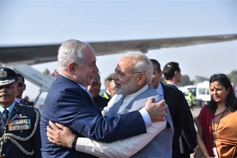 Pm Modi Welcomes Benjamin Netanyahu On ‘historic Visit Israeli Pm