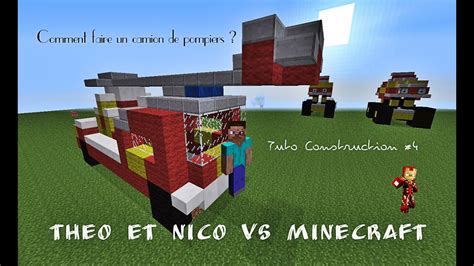 Minecraft Tuto Constructions 4 Comment Faire Un Camion Pompier