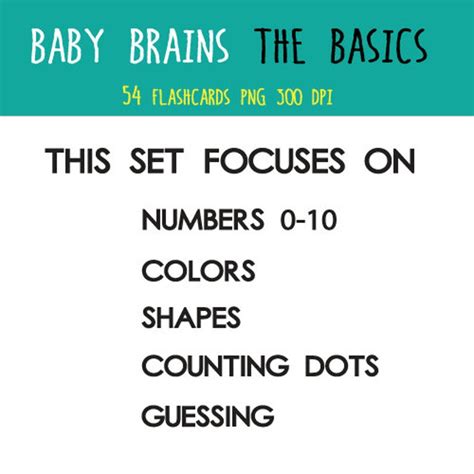 54 Baby Brains the Basics Flashcards Set - Etsy