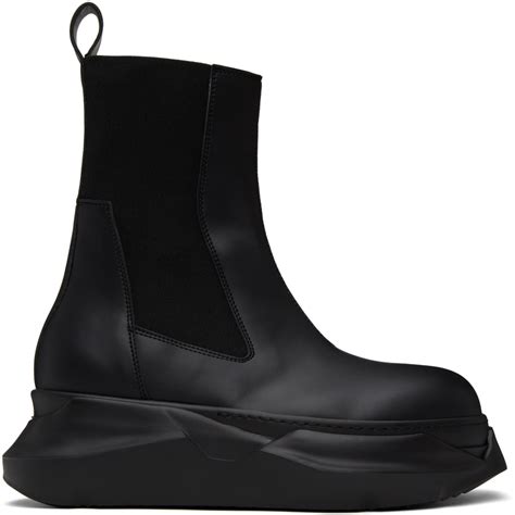 Black Beatle Abstract Boots By Rick Owens Drkshdw On Sale