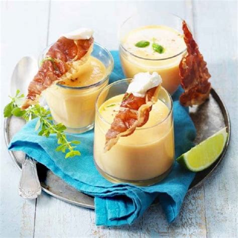 Recette Gaspacho De Melon Au St M Ret Et Jambon De Parme Croustillant