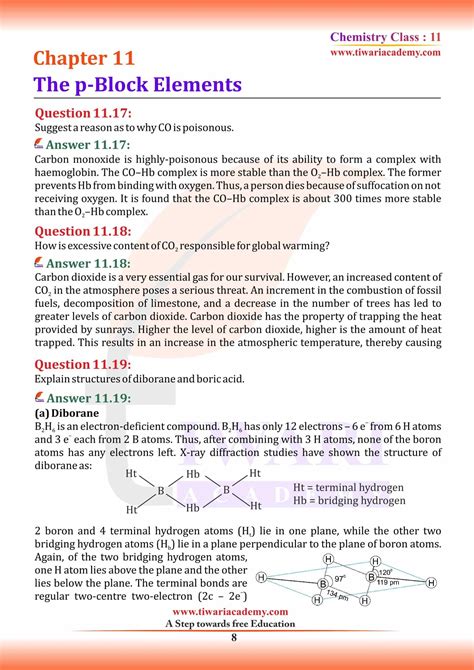 Ncert Solutions For Class 11 Chemistry Chapter 11 The P Block Elements