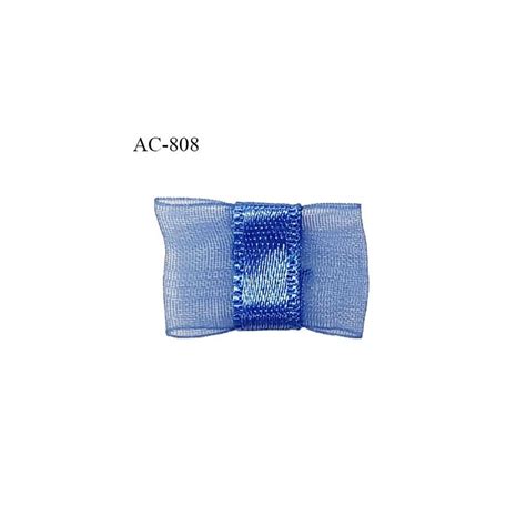 Noeud Lingerie Mm Haut De Gamme En Mousseline Mate Et Centre Satin Couleur Bleu Summer Prix