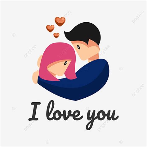 I Love You Vector Png Images Couples Hug I Love You Valentine Day