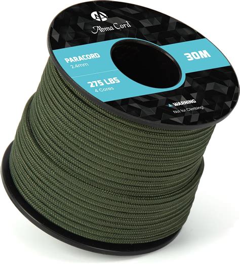 Abma Cord 2 4mm Paracord 275 30m Nylon Rope 4 Strands Tactical