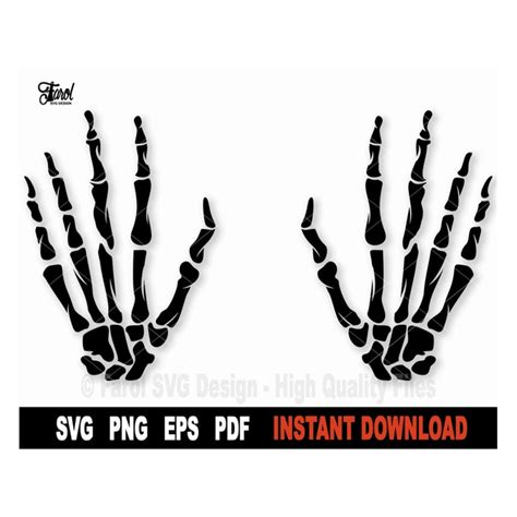 Skeleton Hands Svg, Skeleton Silhouette Svg File For Cricut - Inspire ...