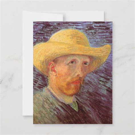 Vincent Van Gogh Autorretrato Chap U De Palha Zazzle Br