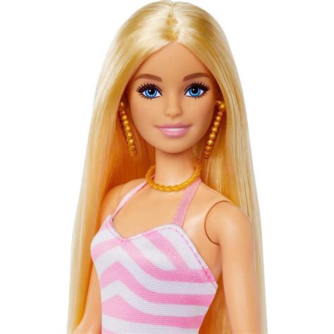 Blonde Barbie Doll With Swimsuit And Beach Themed Accessories Hpl Barbiepedia
