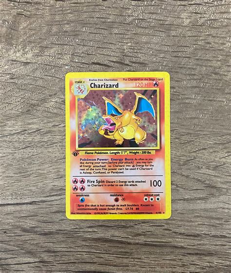 Charizard St Edition Base Set Shadowless Holographic Proxy Card