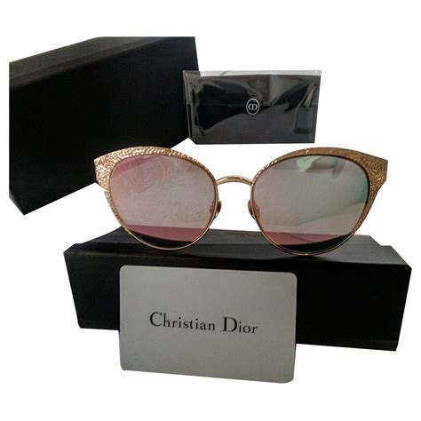 Lunettes De Soleil Christian Dior Unique Edition Limitée Collection 2019 Métal Doré Ref 170222