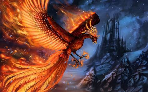 Online crop | HD wallpaper: Fantasy Animals, Phoenix, Bird, Feather ...