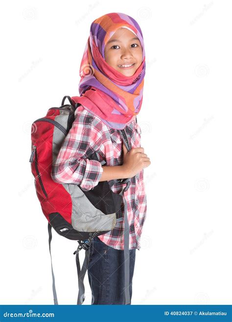 Muslim School Girl And Ladder II Royalty-Free Stock Photography ...