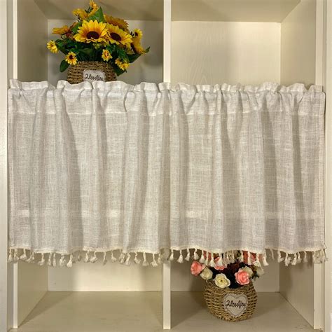 Amazon Ellens Cafe Curtains Japanese Style Cotton Linen Curtains