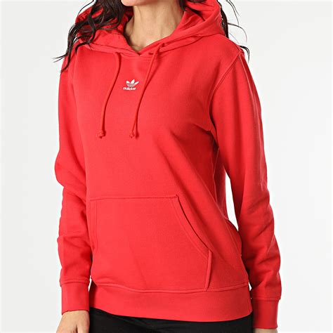 Adidas Originals Sweat Capuche Femme Hf7508 Rouge