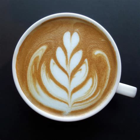 Latte Art Coffee Mug Top View