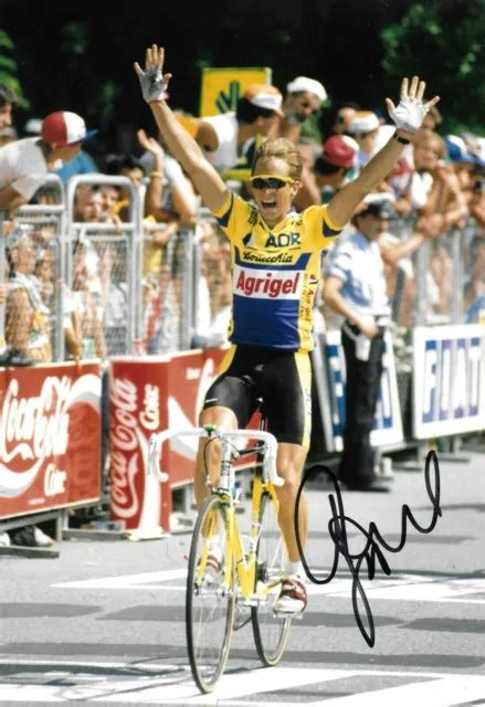 GREG LEMOND IN action tour de france and wins the race signed 12x8 photo £149.99 - PicClick UK