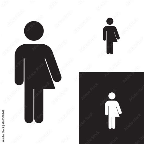 Gender Neutral Bathroom Sign Person Stock Vector Adobe Stock