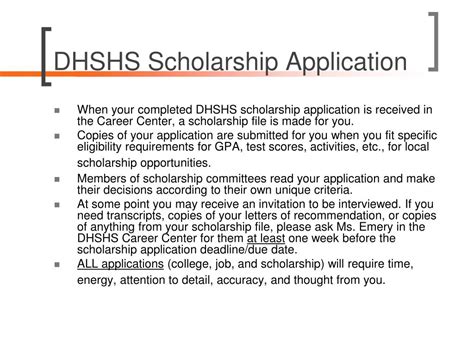 Ppt Scholarships And Financial Aid Dhshs Powerpoint Presentation